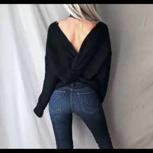 NEW Black Reversible Chunky Oversized Sweater M